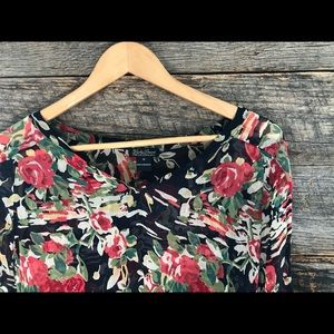 Sheer Floral Blouse